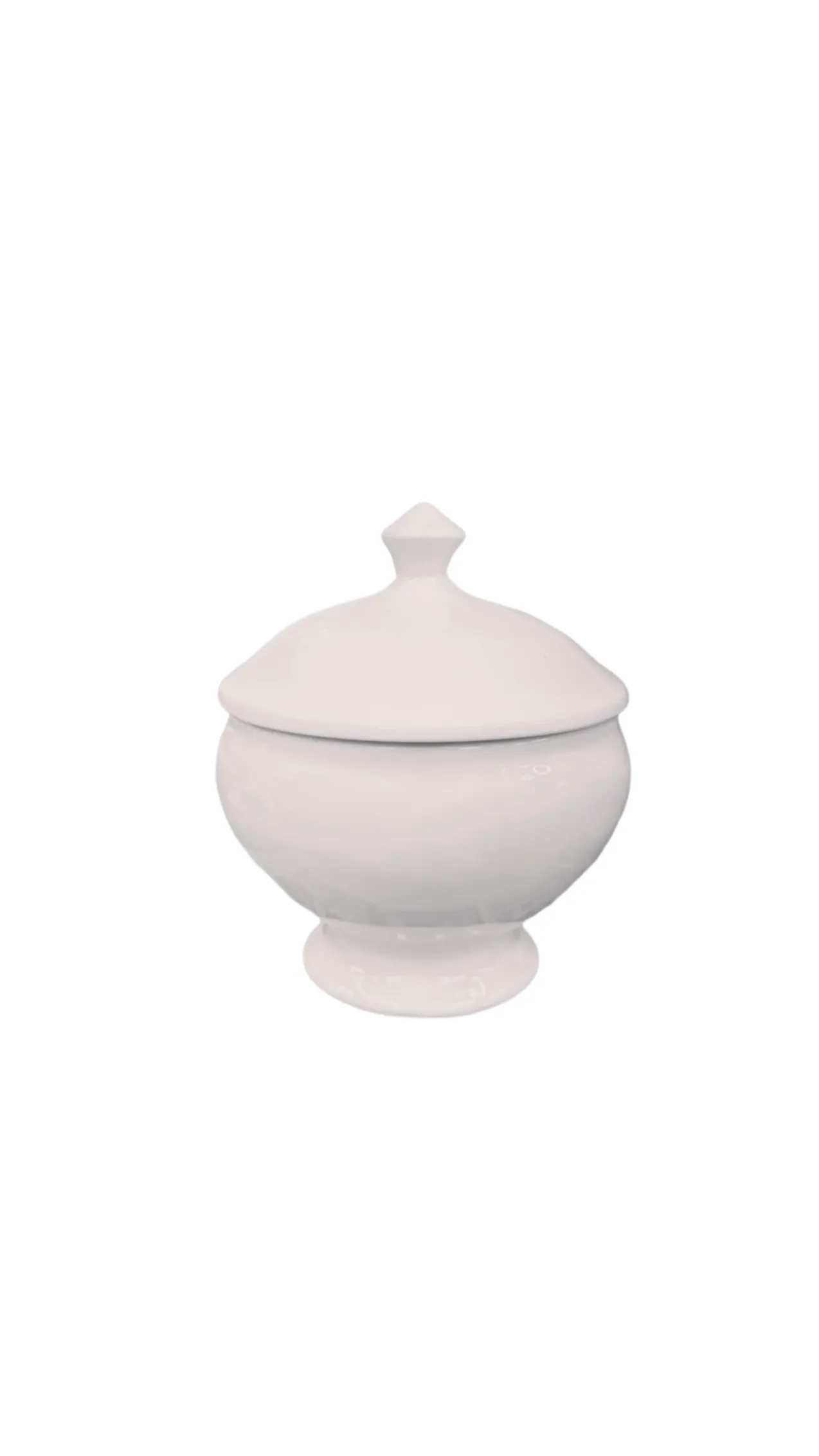 RAM131 :: Round White Soup Bowl with Cover 14oz