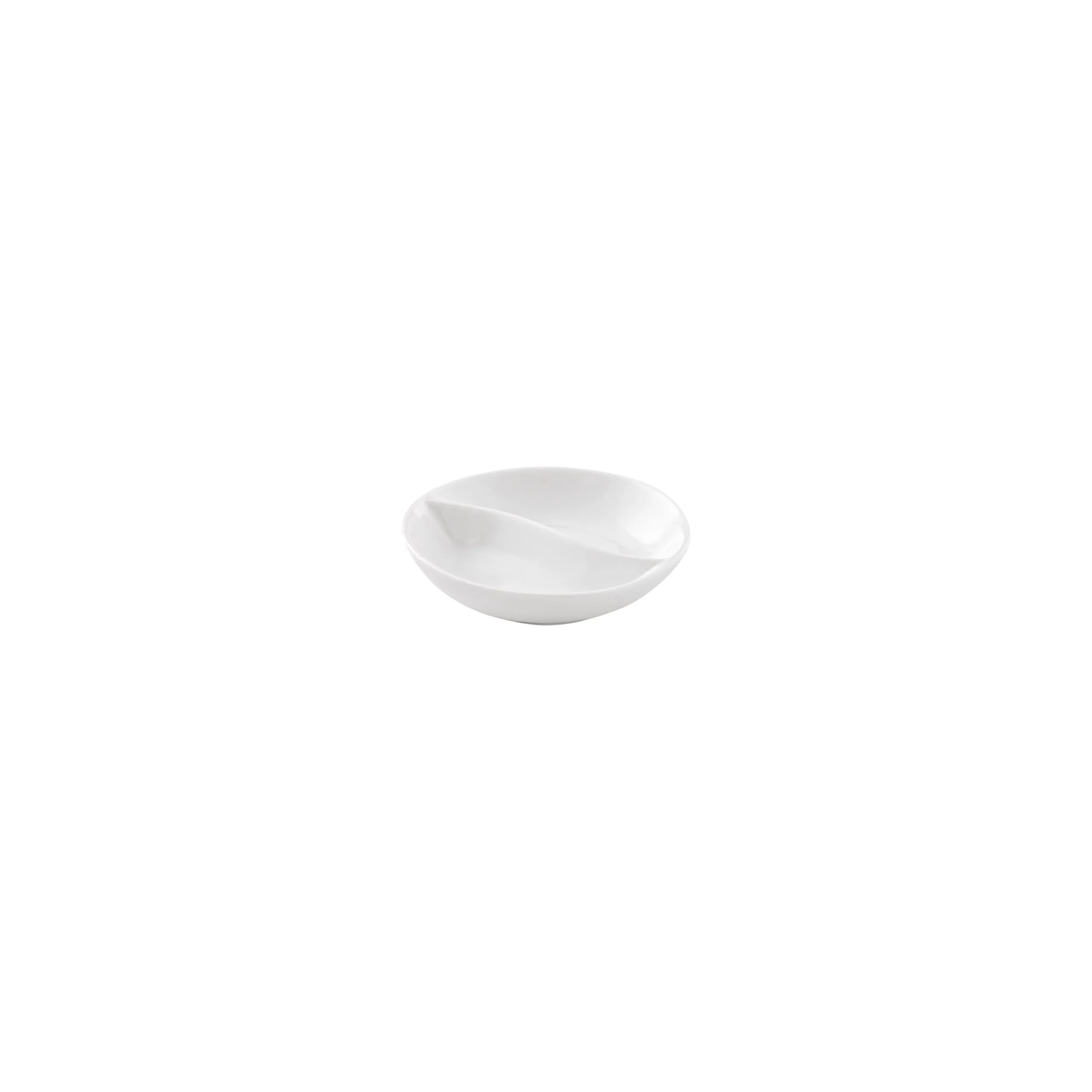 SP63 :: White Round Divided Dish 3"