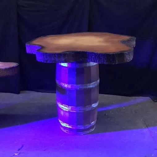 DC13BAR :: Log Barrel Bar Table 
