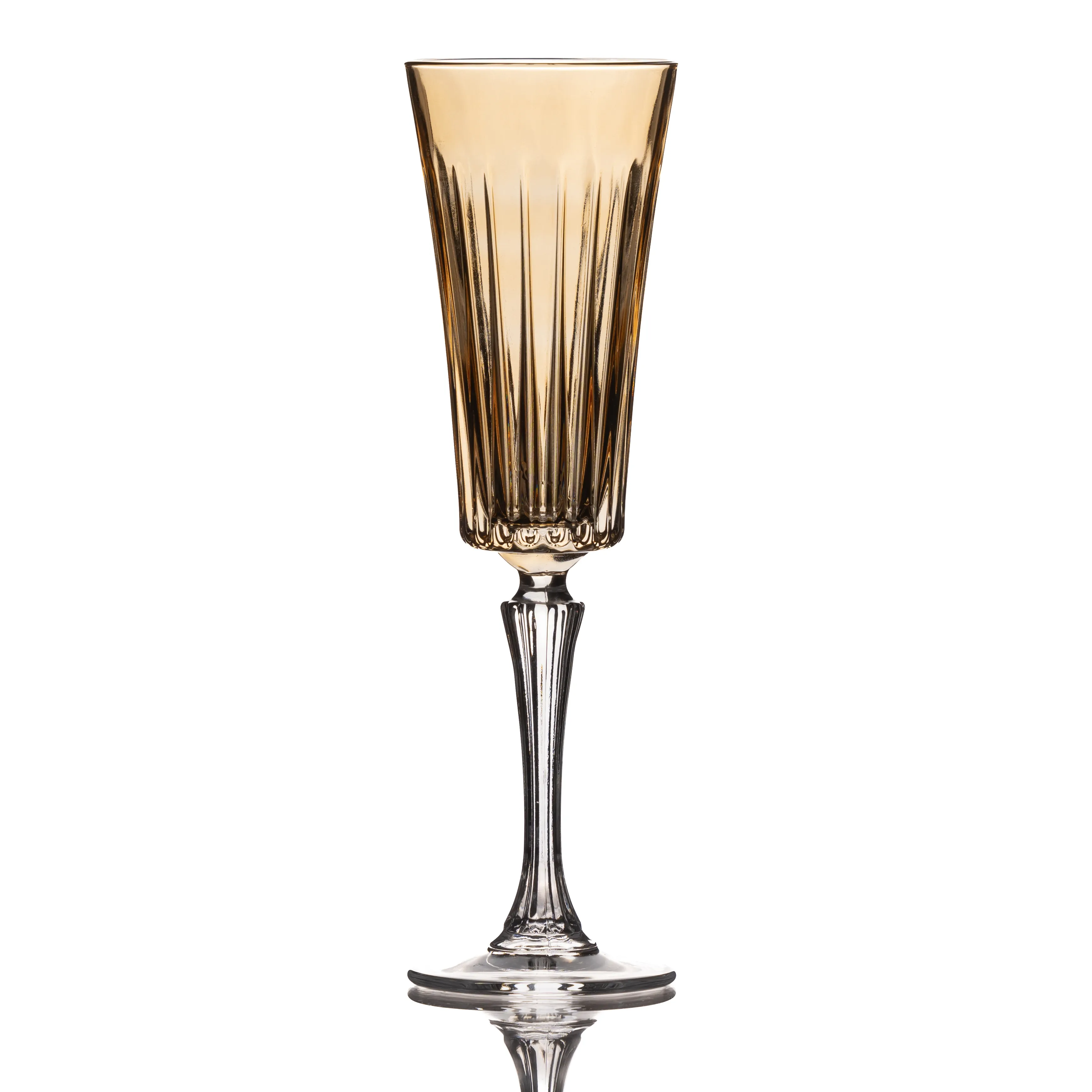 G302 :: Amber Flute Glas