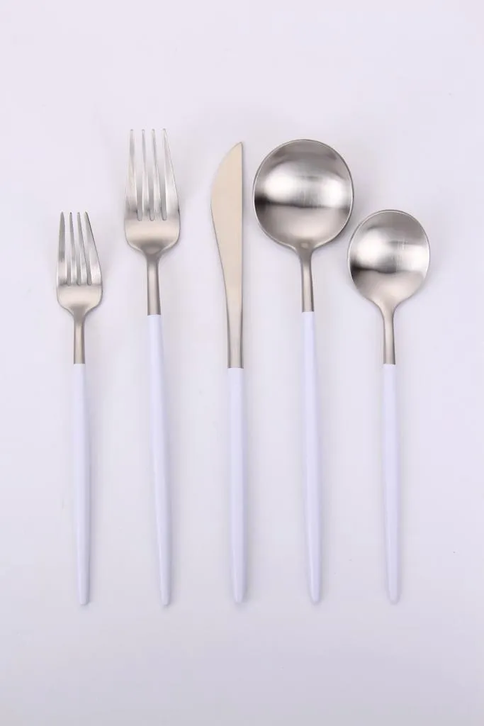FW20 :: MODERN White and Silver Flatware