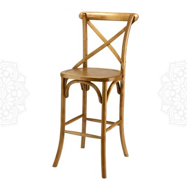CH50 :: Cross Back Wooden Barstool 