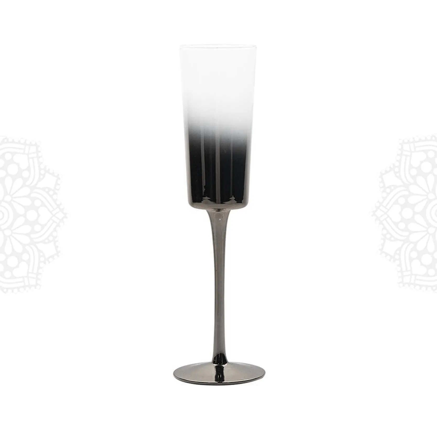 G274 :: Silver Ombre Orchid Champagne Flute 8oz