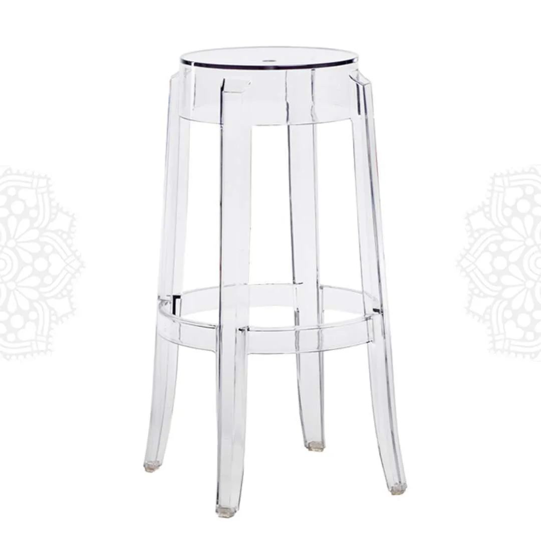 CH57 :: Backless Polycarbonate Ghost Barstool