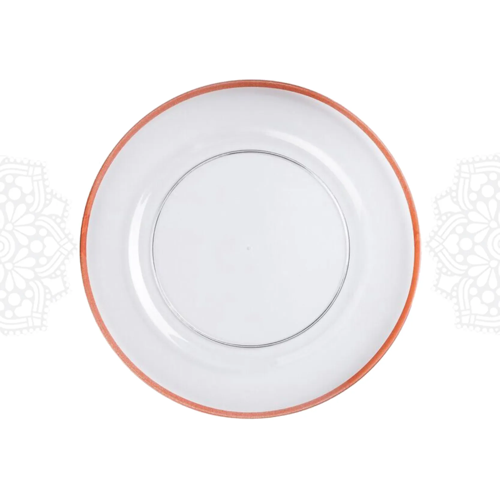CHRG21 :: Round Copper Edged Glass Charger 13"