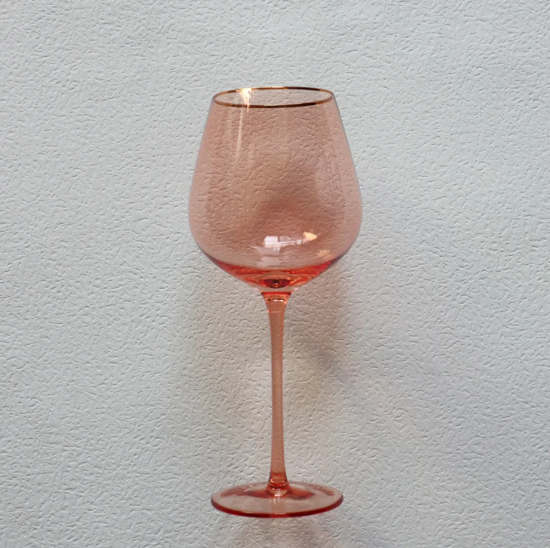G307 :: Platinum Coral Water Glass with Gold Rim 27oz