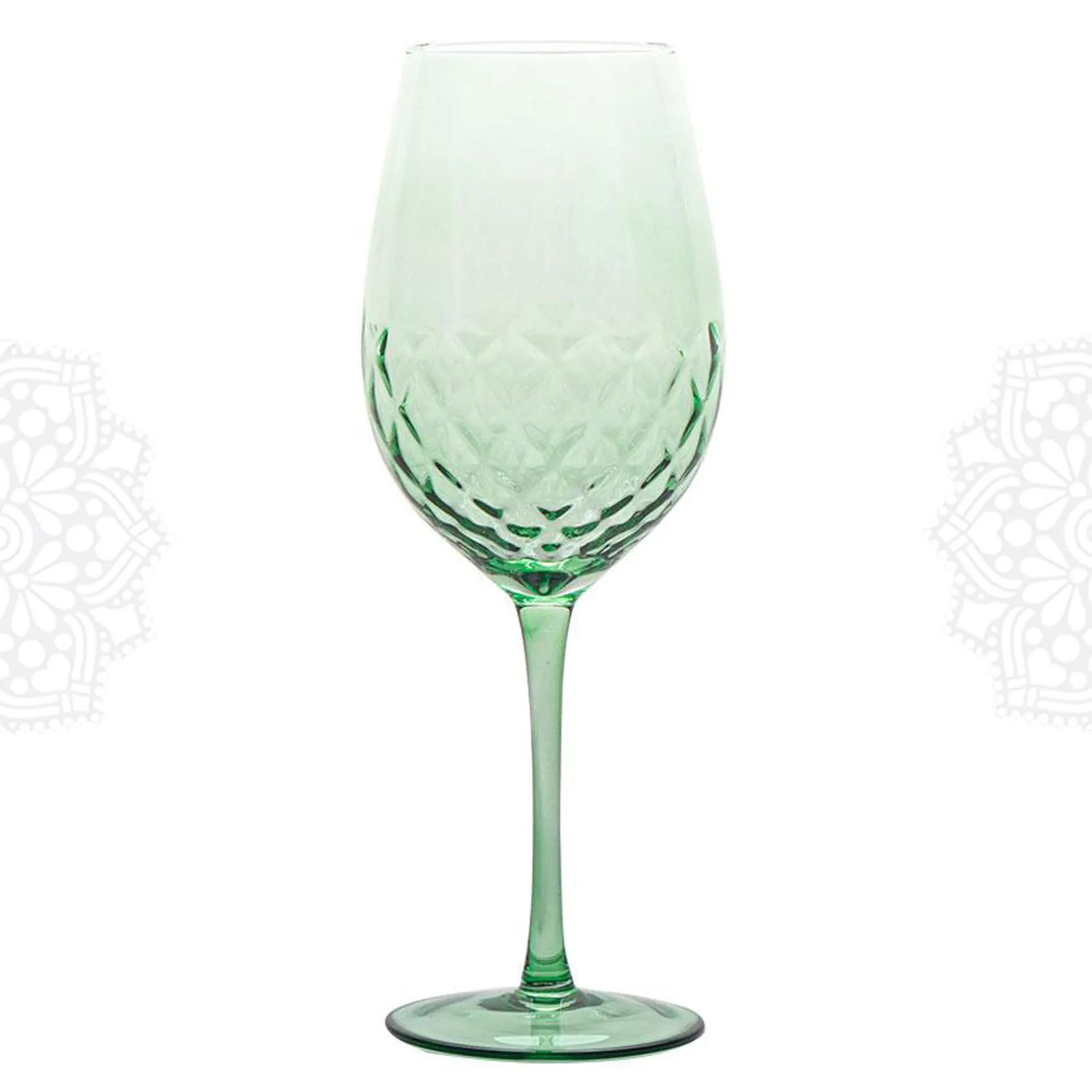 G279 :: Hammered Diamond Green, Water Glass