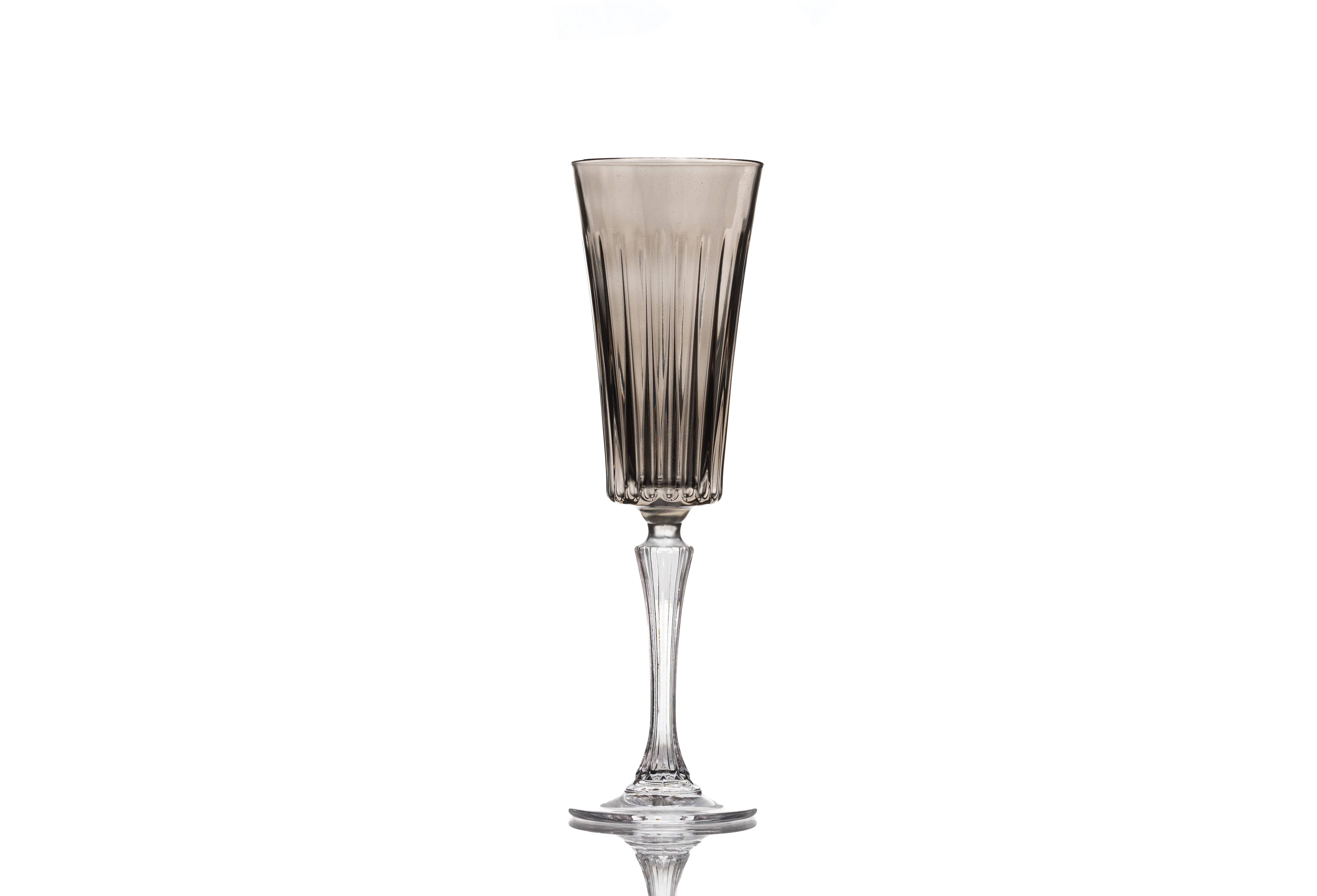 G310 :: Smoked Champagne Flute Glass