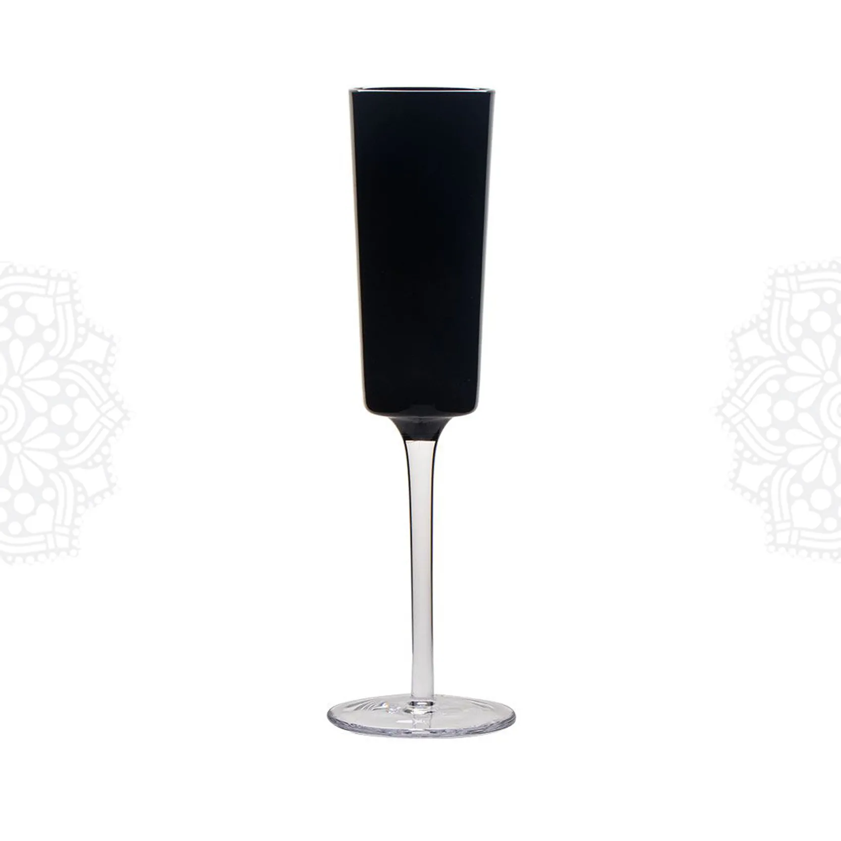 G271 :: Black Orchid Champagne Flute 8oz