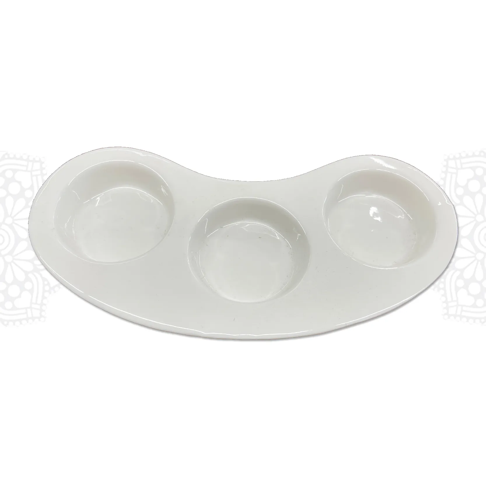 SEC18 :: Arch 3 Section Dipping Dish 7.5"