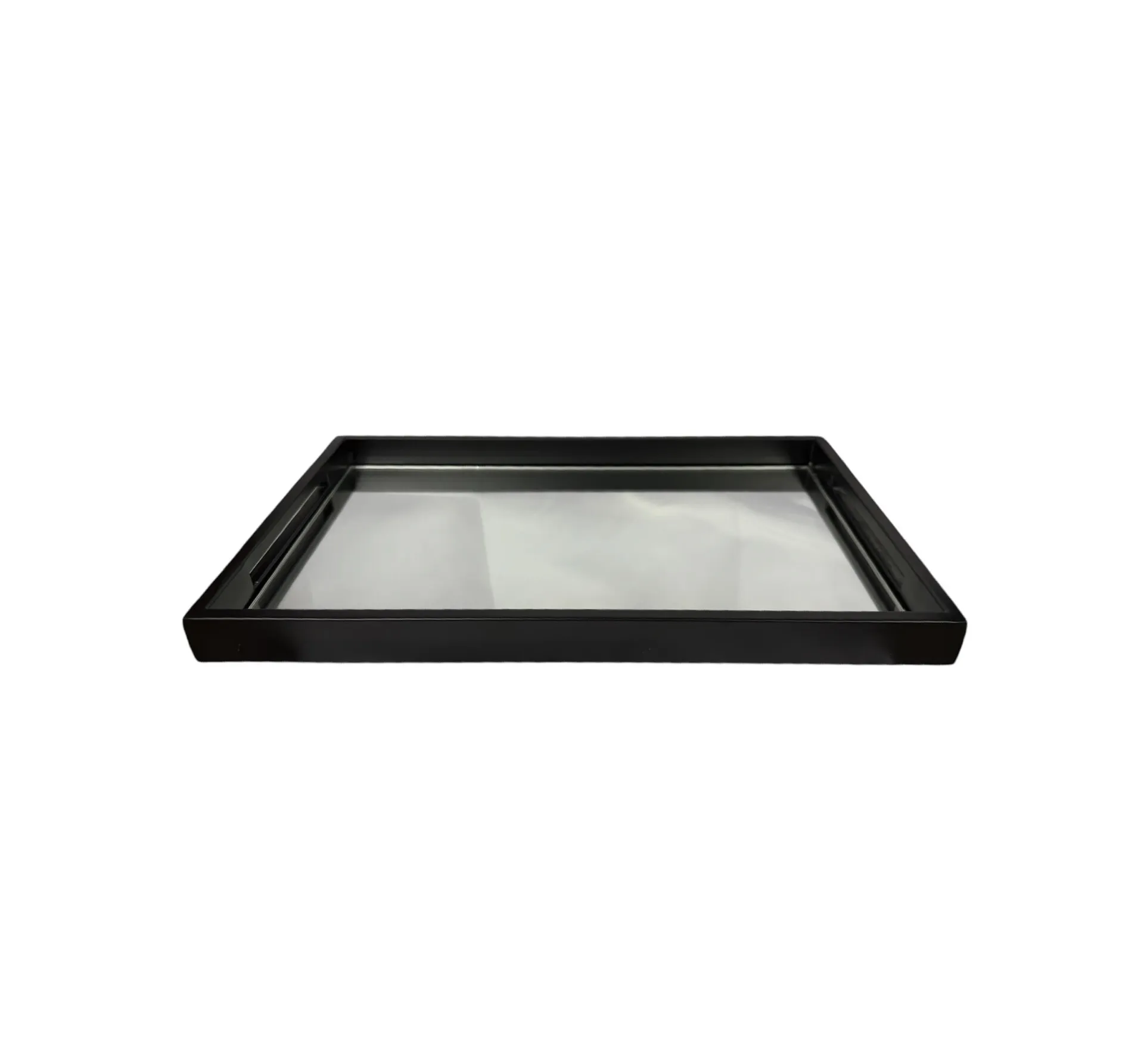 SRV72 :: Black Edge Tray with Mirror Insert
