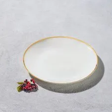 RD115 :: Gold Rim Dinner Plate 10"