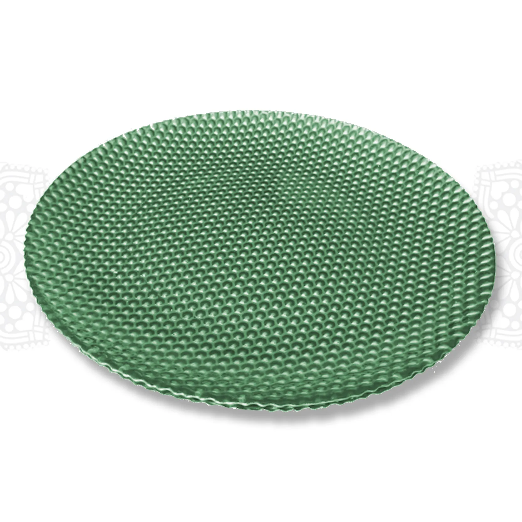 CHRG31 ::  Hammered Diamond Green Charger 13"