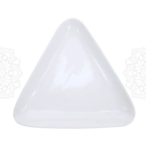 TRI01 :: Rimmed Triangle Plate 11"  