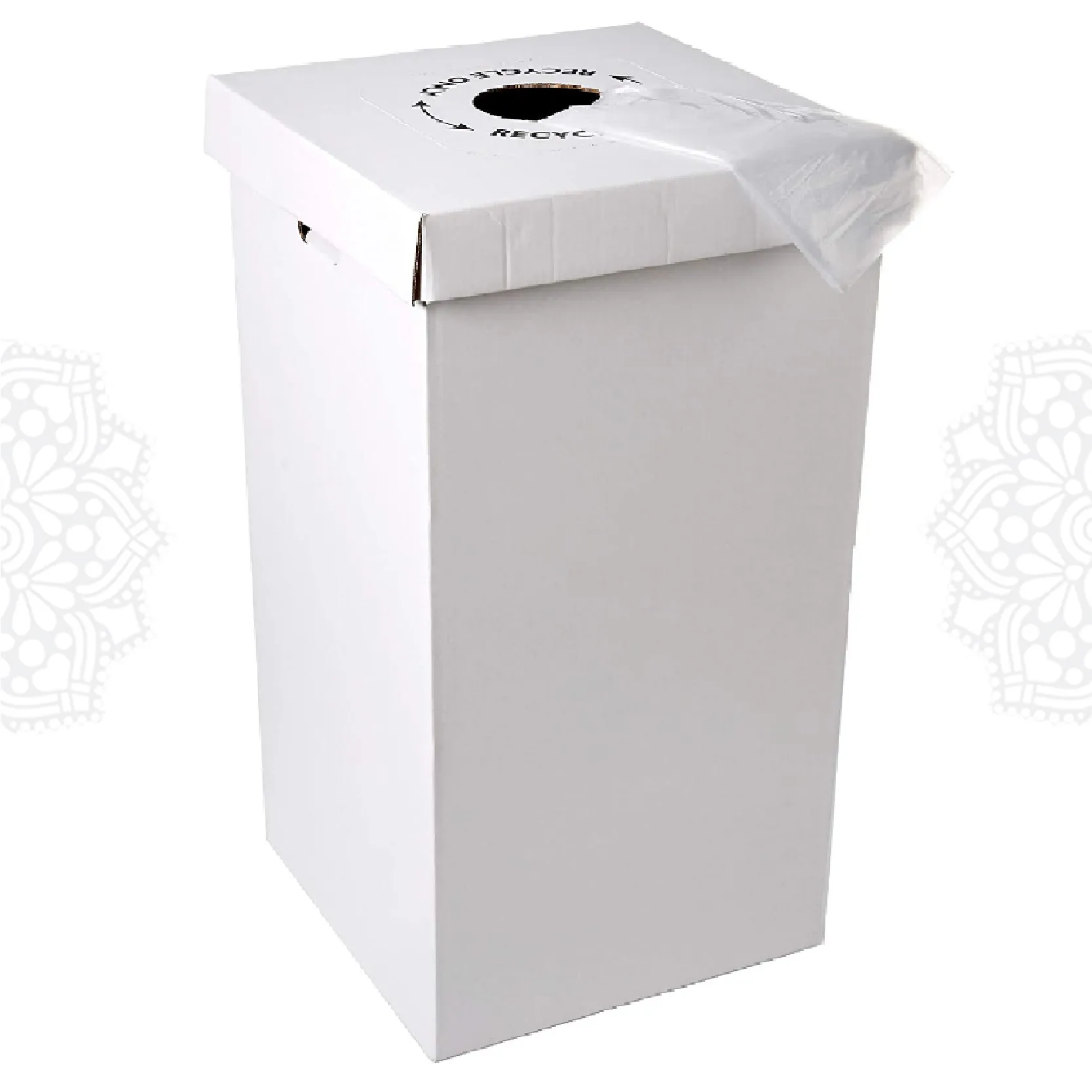 MSC25 :: Disposable Cardboard Trash or Recycling Box