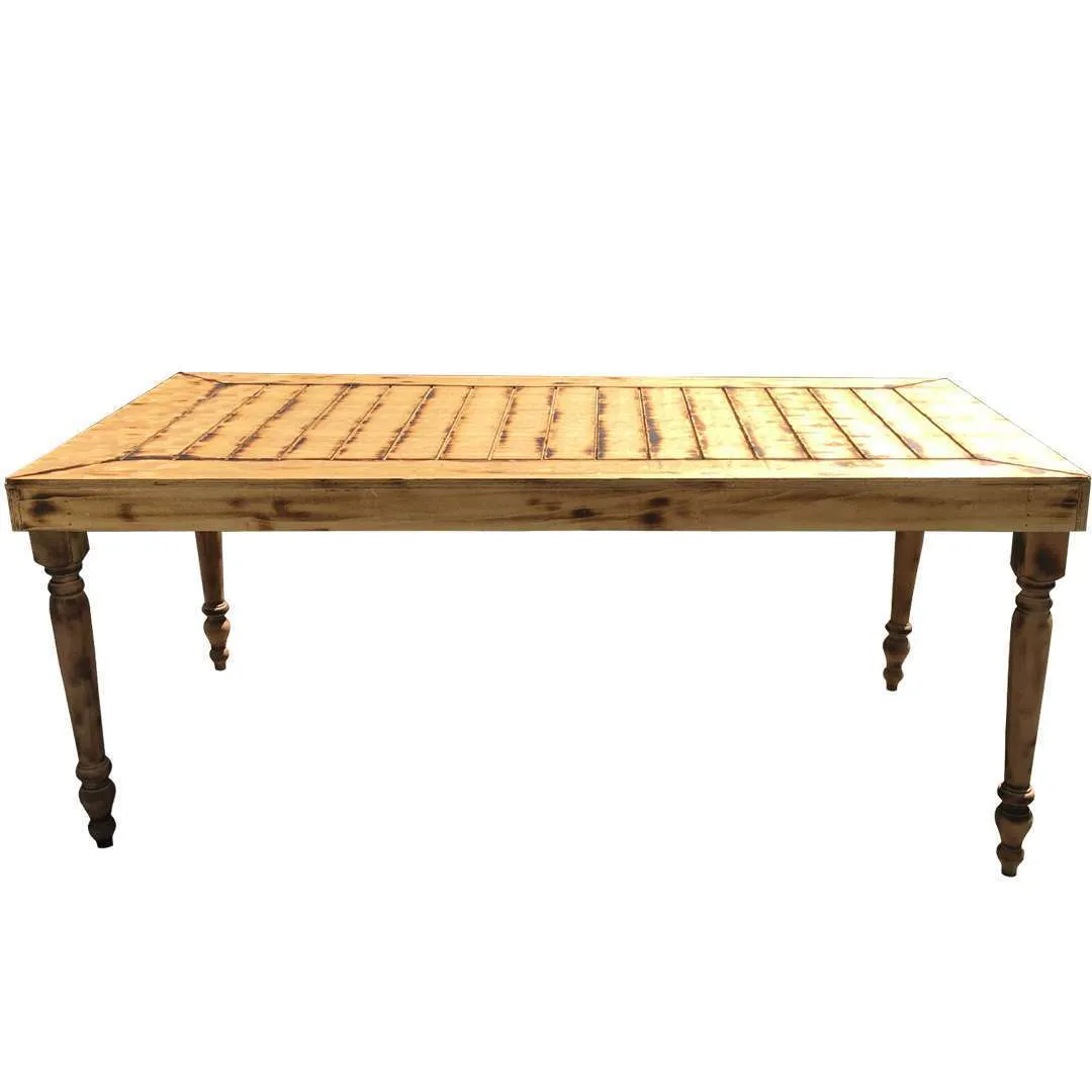 TB52 :: Planked Wood Farm Table Banquet 6' x 38"