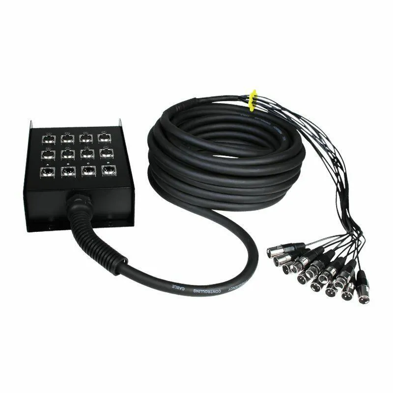 25m Multicore XLR Drum Stage Box (Wheeled)