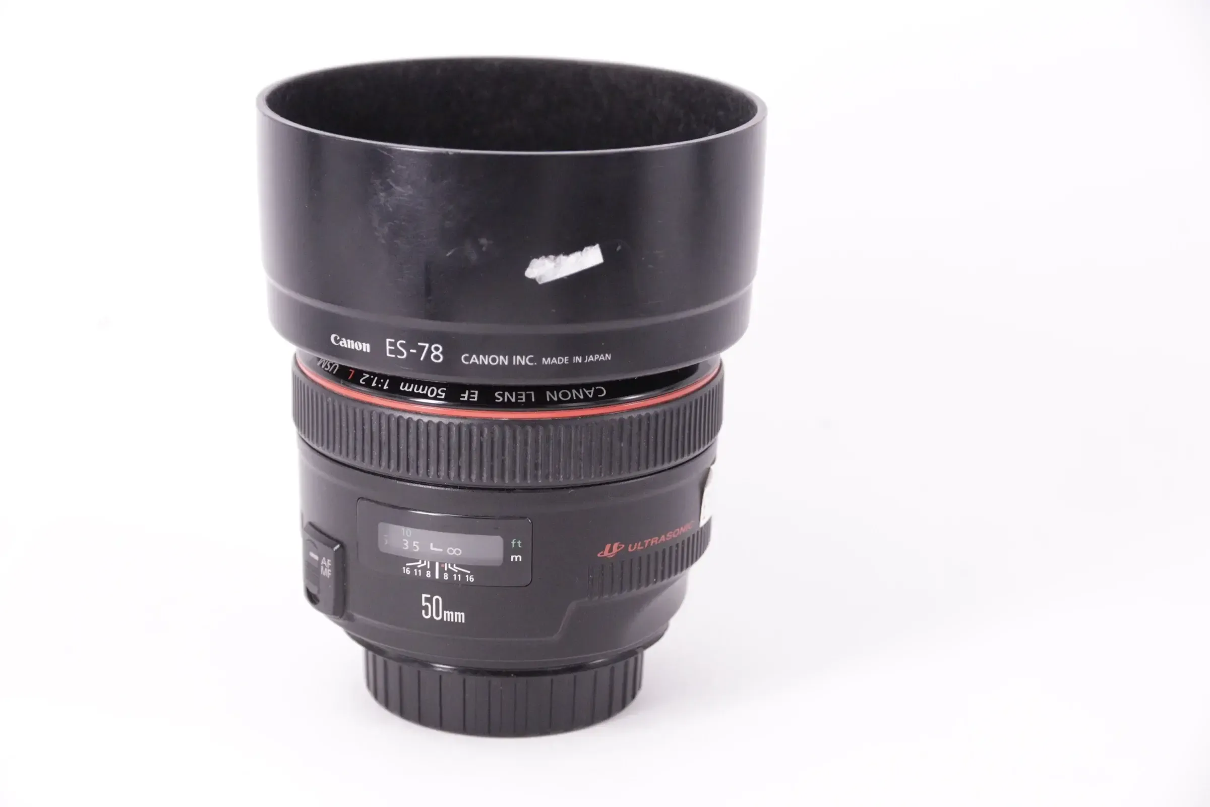 Canon 50mm EF f1.2 L USM Lens (with lens hood)
