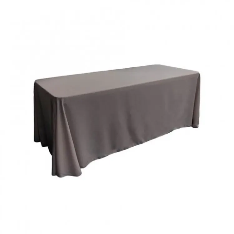 90x156 (8ft.) Rectangle Black Linen 