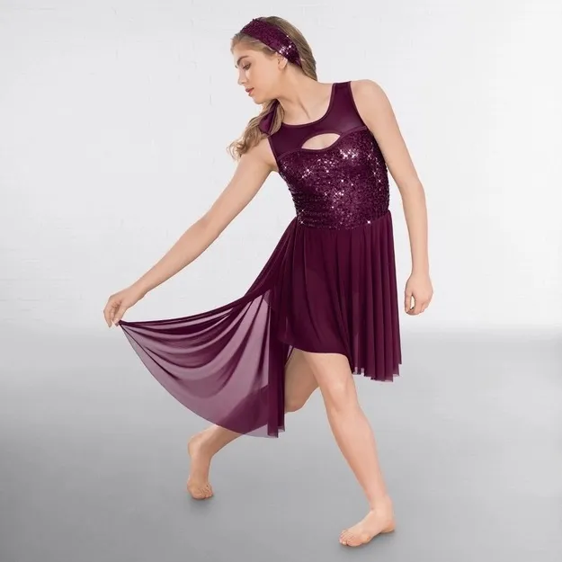 HDC L009 Sequin Lyrical Dress with Wrap Around Skirt