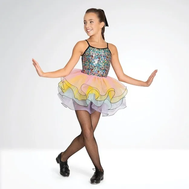 HDC T0024 Multicoloured Dress with Wire Hem