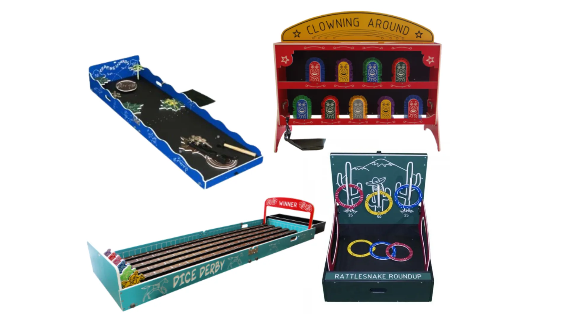 Weekend Bundle 2: Clowning Around, Dice Derby, Leaping Lizards and Rattlesnake Roundup