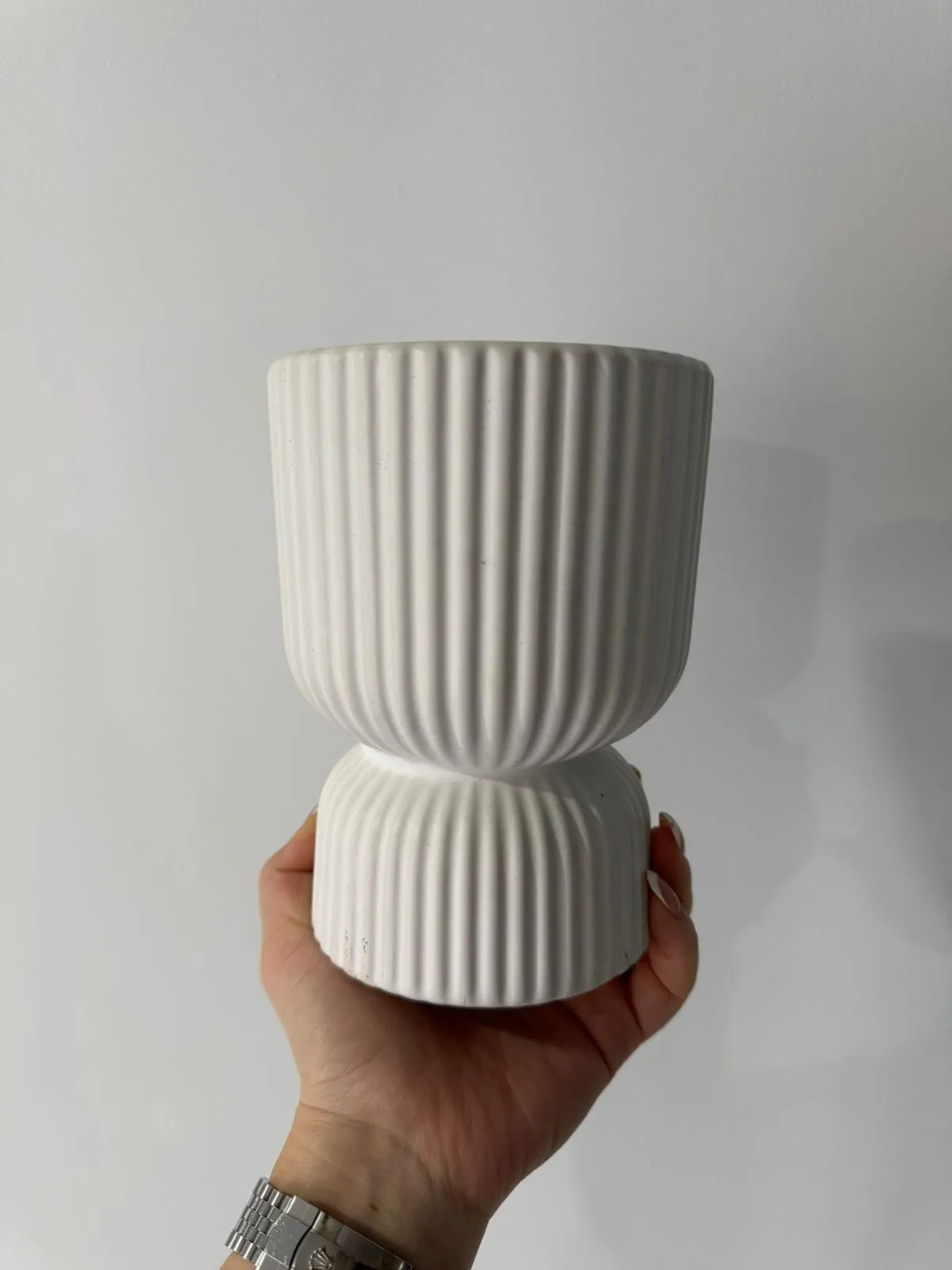 White Ripple Vase