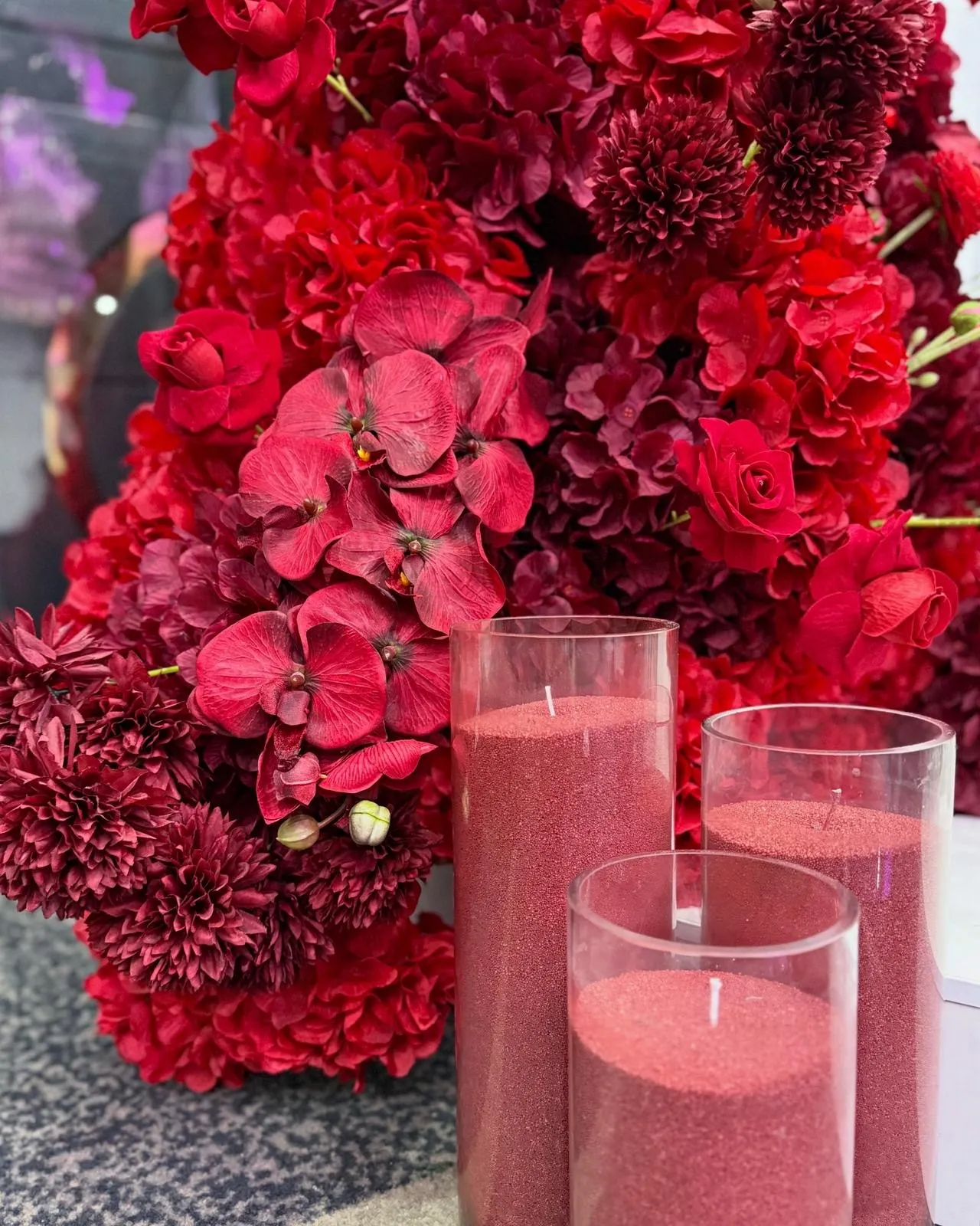 Glass Candle Sand Wax