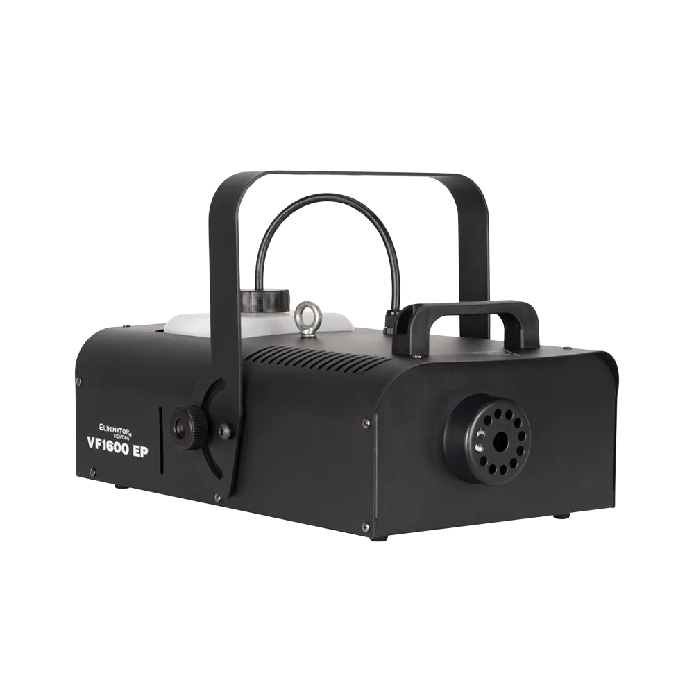 Eliminator VF1600 Fog Nebelmaschine mieten Berlin. Leistungsstarker 1500W Floor-Fogger für Bühne und Events.