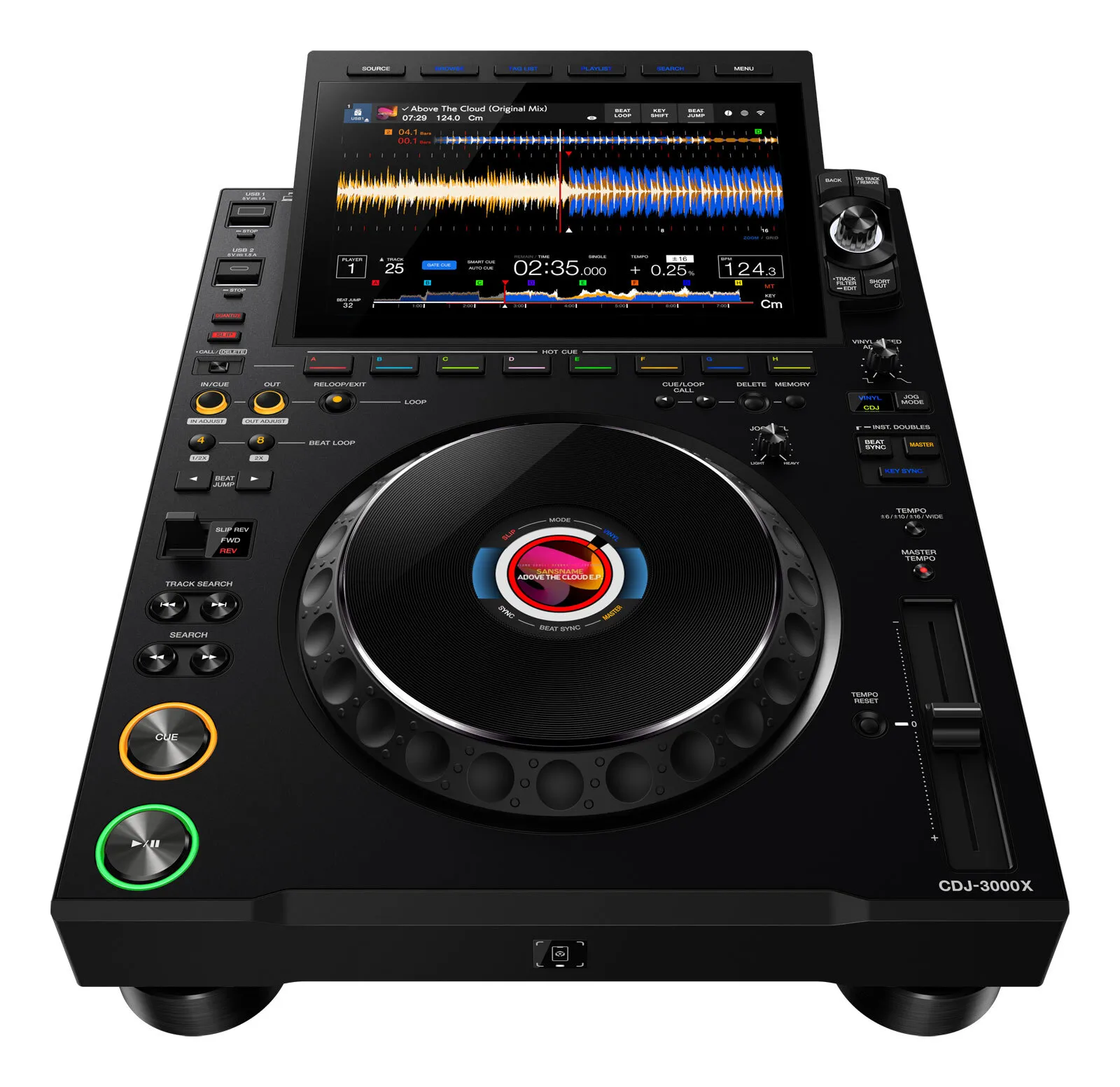 Pioneer DJ CDJ-3000X Professional Multi Player mieten Berlin. Professioneller DJ-Deck-Standard für Clubs und Festivals.