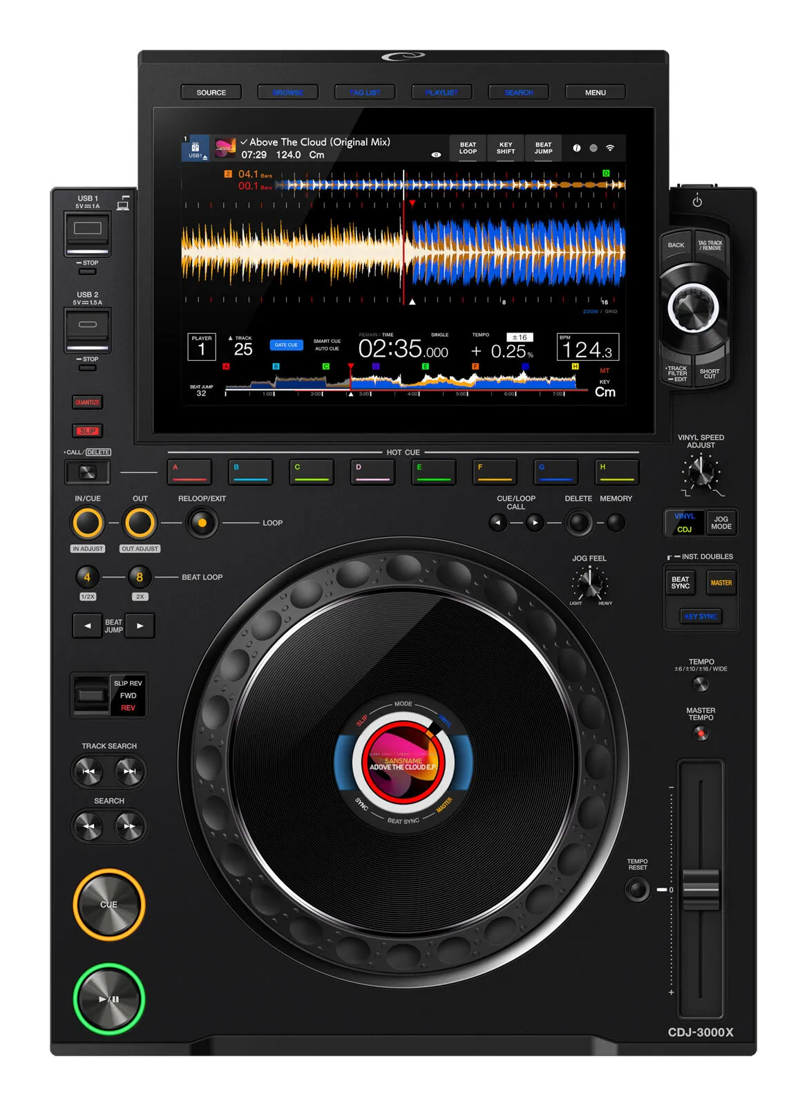 Pioneer DJ CDJ-3000X Professional Multi Player mieten Berlin. Professioneller DJ-Deck-Standard für Clubs und Festivals.