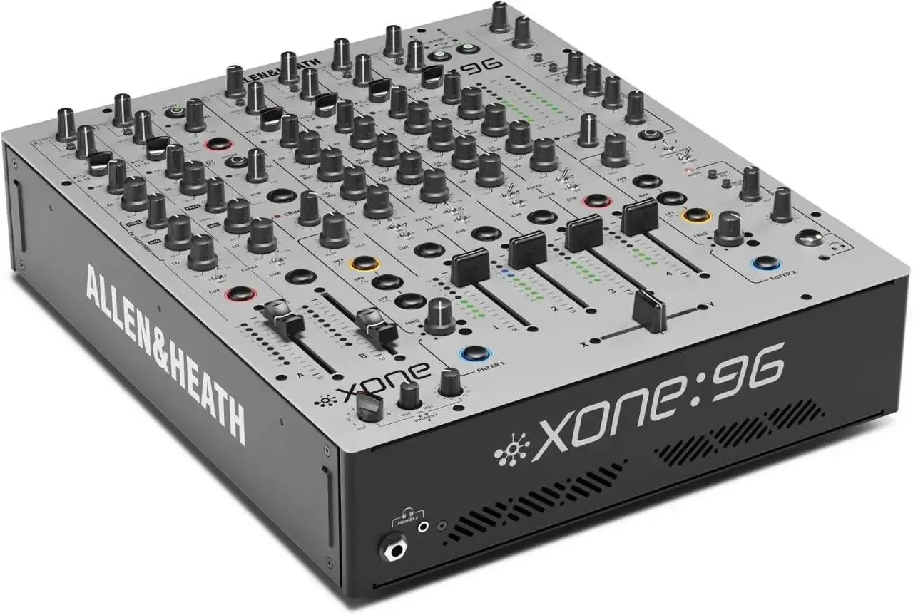Allen & Heath XONE 96 DJ Mixer mieten Berlin. Analoger 6-Kanal Club-Mixer mit Dual-Soundkarte für Profi-Events.