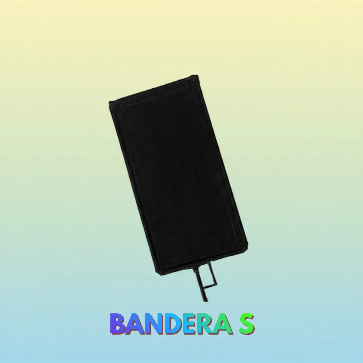 KIT Bandera S negra 45x60cm con D200 y trípodede 