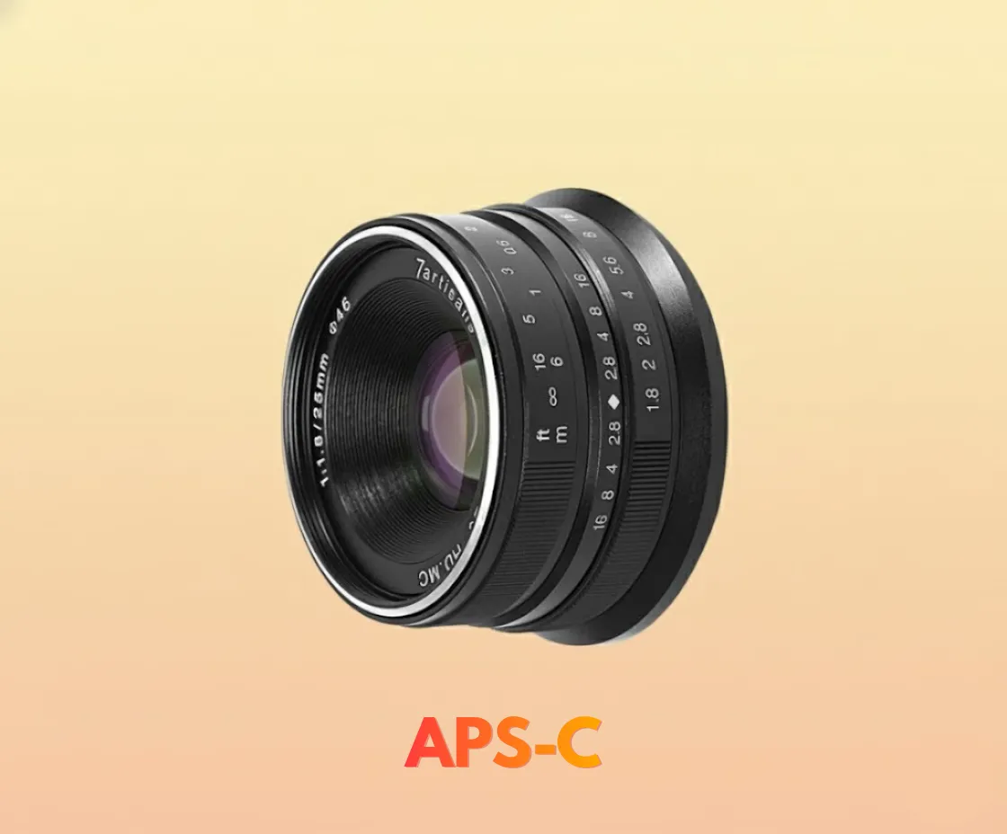 🔘Lente 7ARTISANS 25mm f 1.8 APS-C montura E + UV