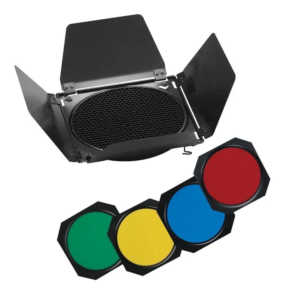 Barndoor aletas + filtros para led spot Visico chapaletas