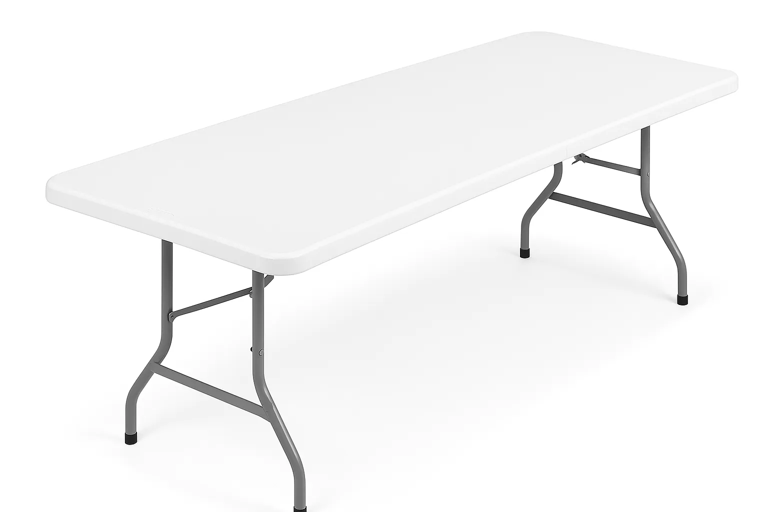 6" White Folding Table