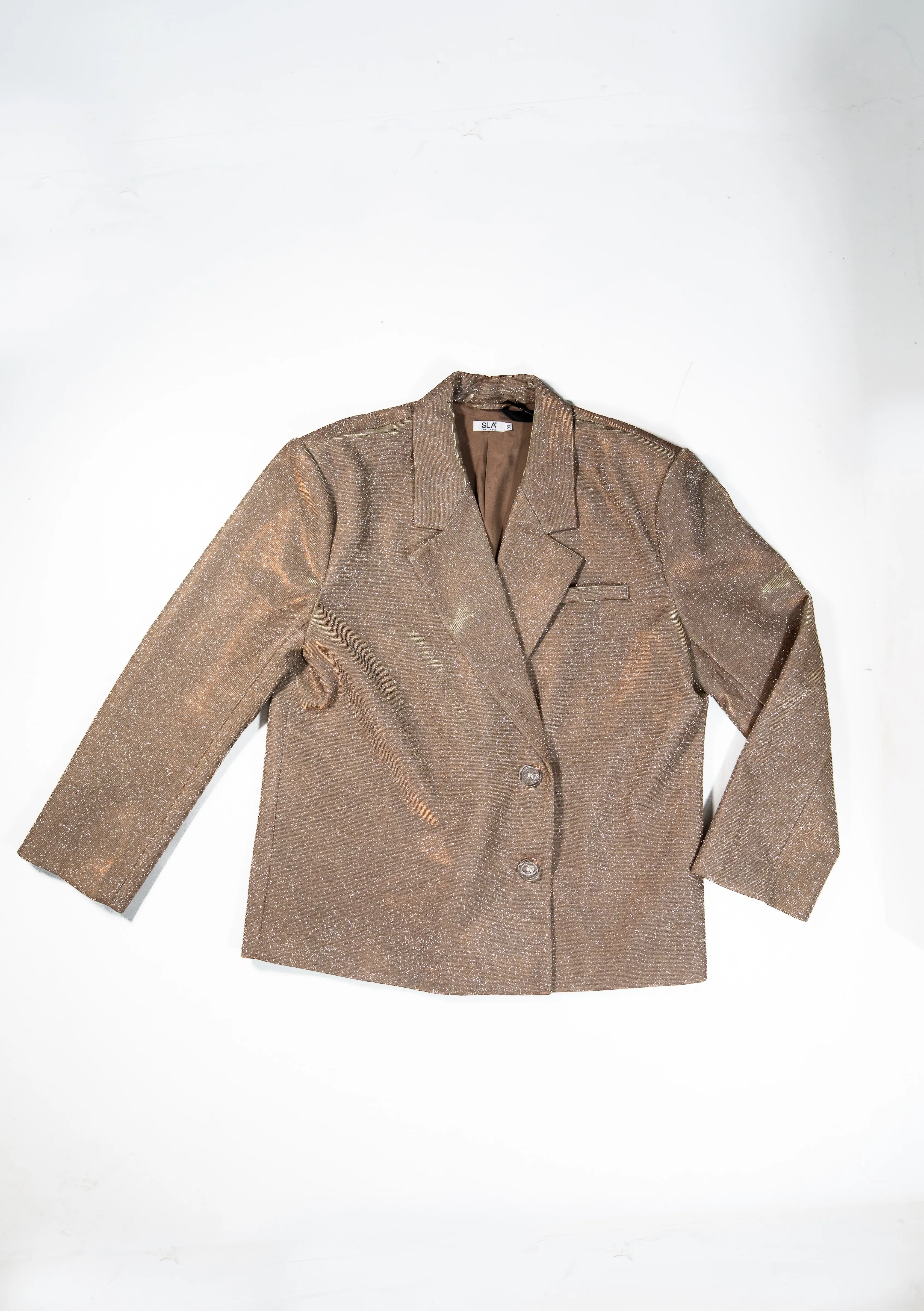 SLA The Label Gold Glitter Blazer