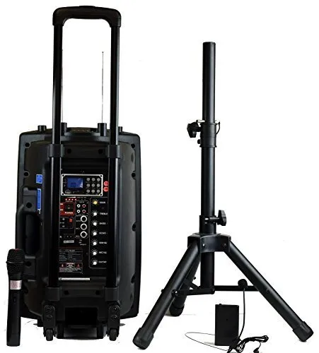 All-InOne PA Speaker W/Tripod & Mic (BLUETOOTH)