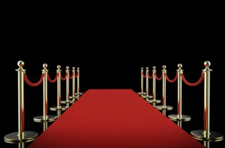 Gold Stanchions W/Red Ropes (PER 5FT)