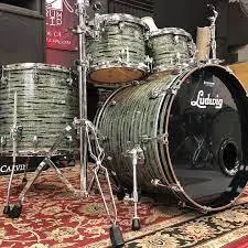 Ludwig Keystone Green Metallic Zebra 22, 10, 12, FL 16