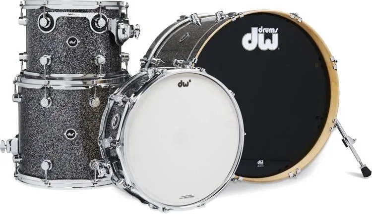 DW Collectors Series Black and Silver Glitter 22, 10, 12, FL 16