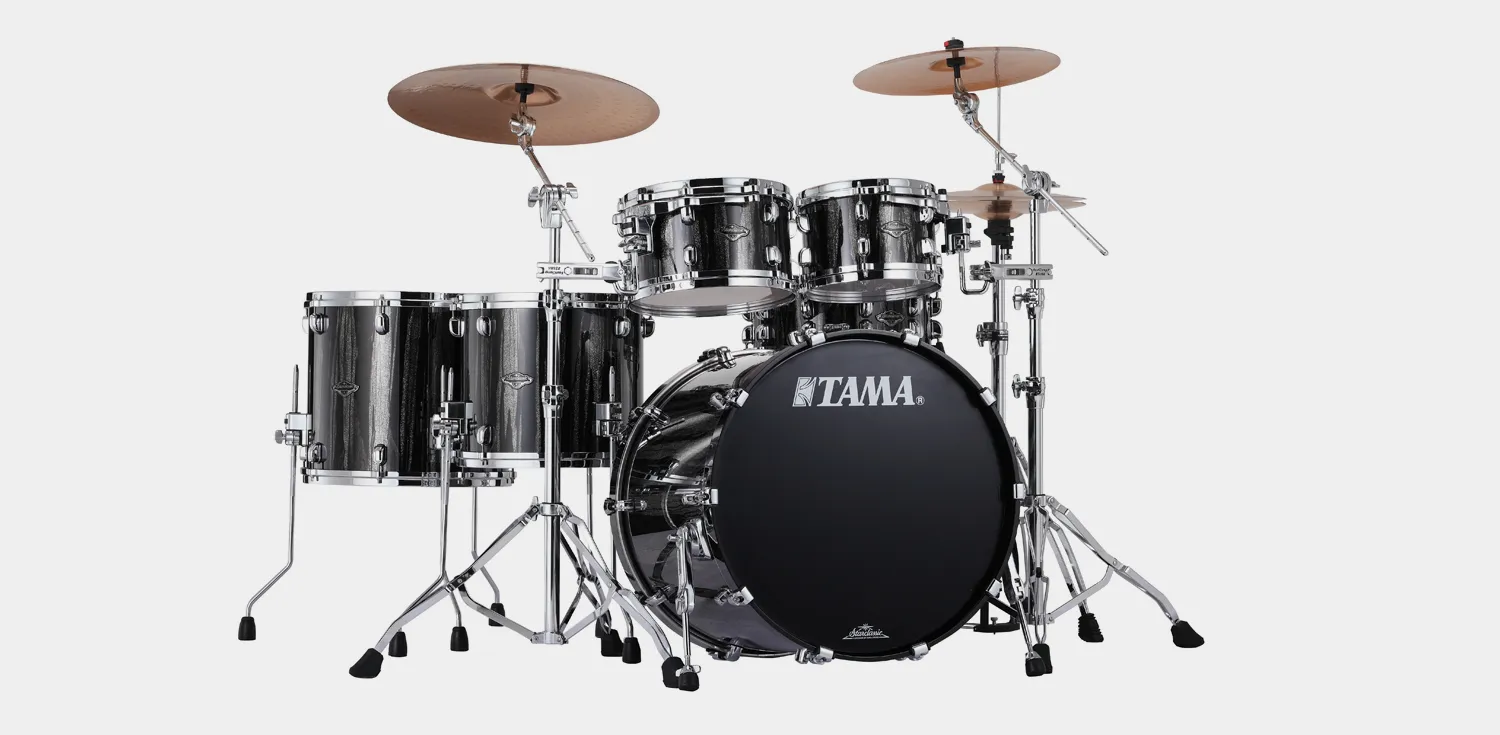 Tama Drums Starclassic Black Sparkle Fade Hombre 22, 10, 12, FL 16