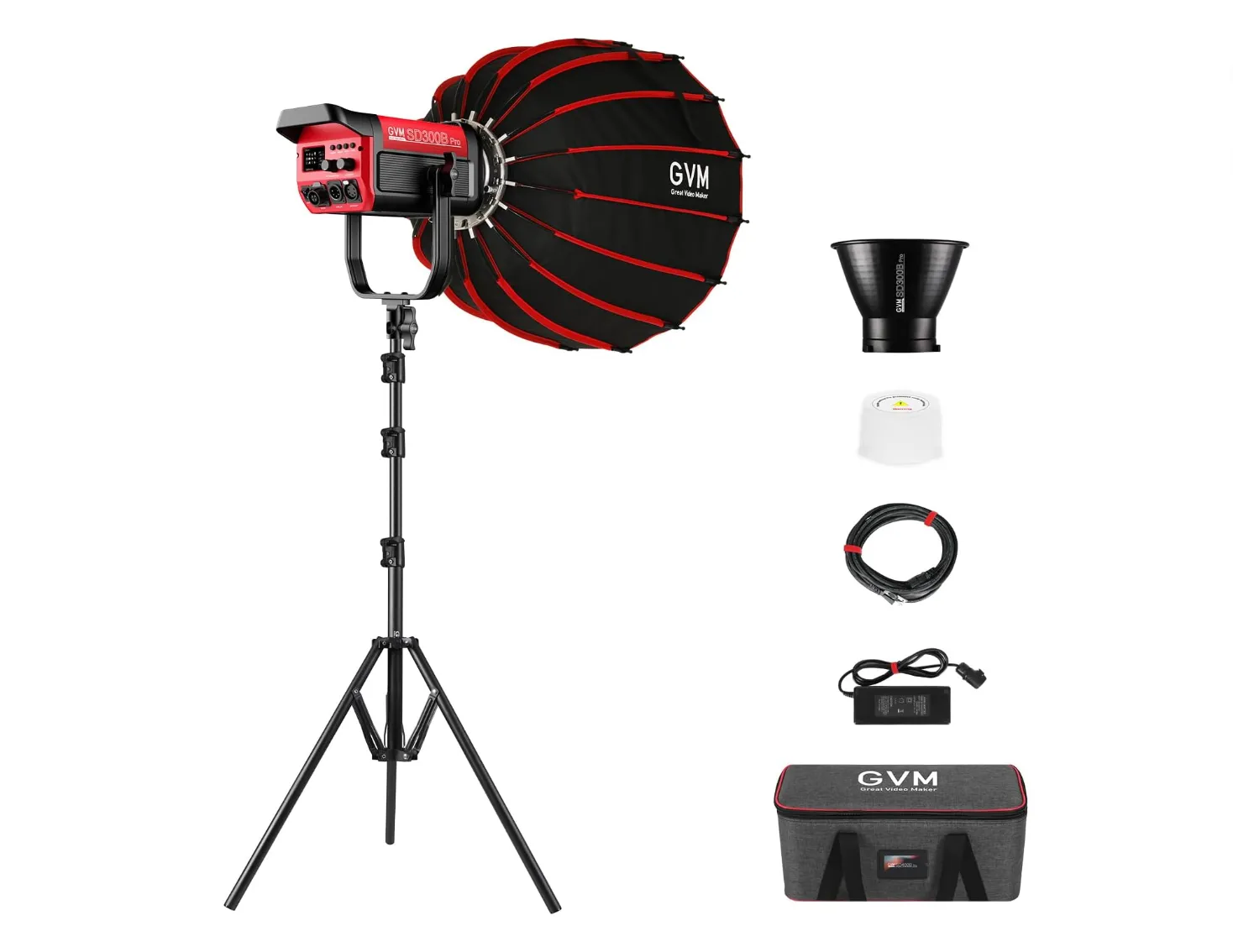 GVM PRO SD300C 300W High Power RGB & Bi-Colour Mono-light