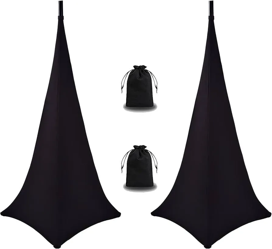 Black Speaker Stand Cover with 360 Degree Cover