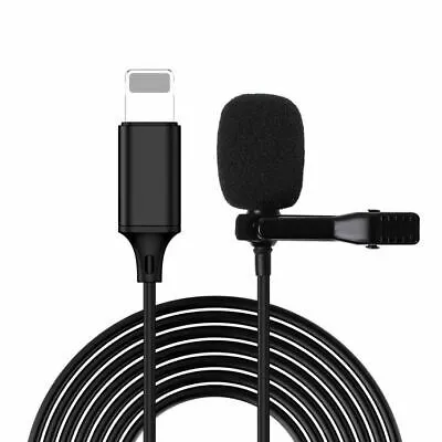 Lightning Wired Lavalier Lapel Microphone - For iPhone