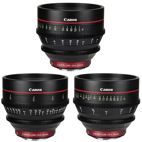 Canon EF Cine Prime 3 lens kit