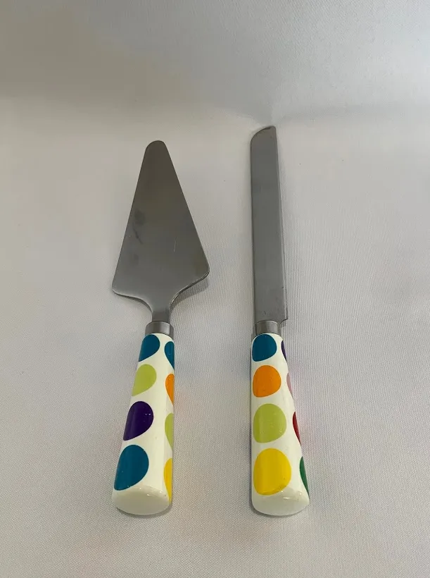 Polka Dot Knife/Serving Set