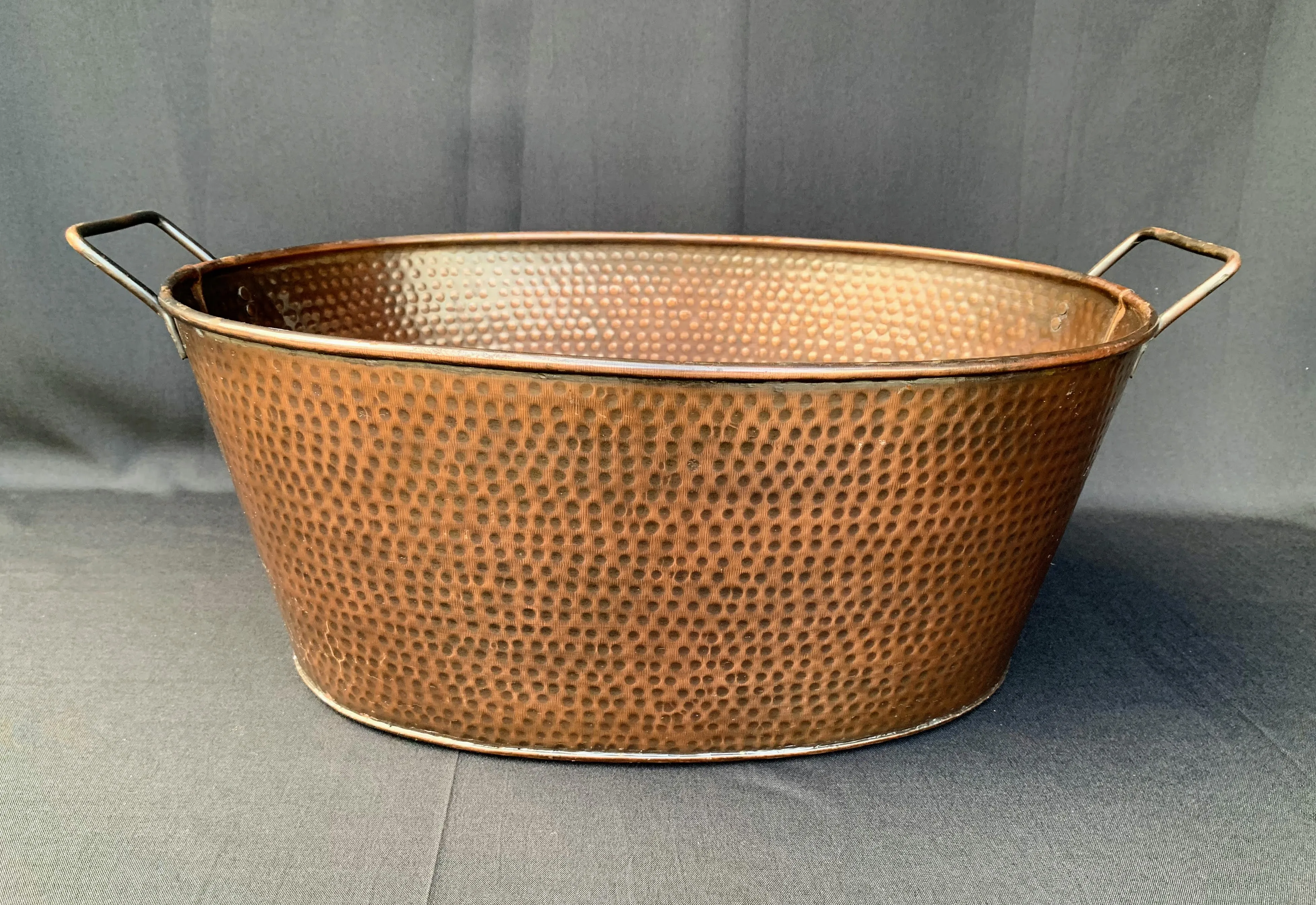 Stainless Steel Dimpled Ice Bucket Dark Copper