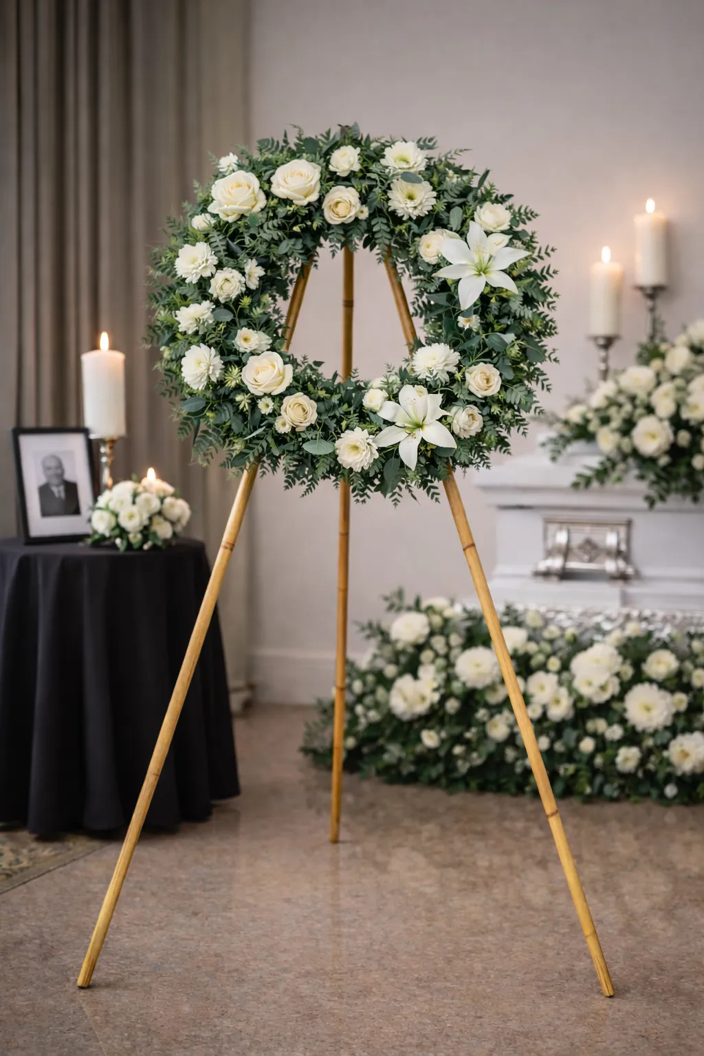 Bamboo Wreath Easel