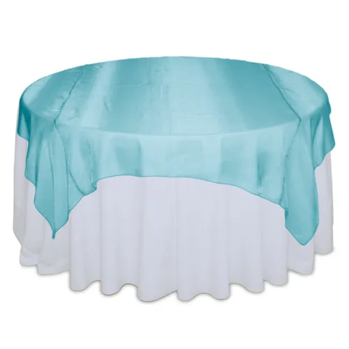 Tiffany Blue Organza Overlay 80"x84"